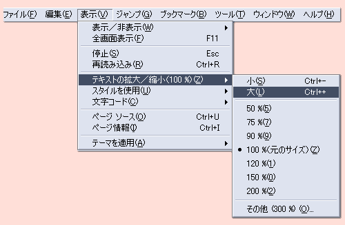 Netscape�ŕ����̑傫����ς���